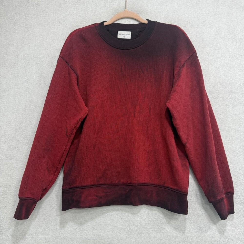 Cotton Citizen Sweatshirt Womens XS Red Made In USA Terry Crewneck Pullover